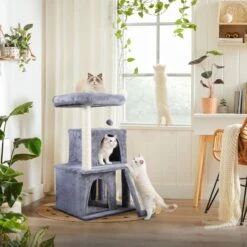 Coziwow By Jaxpety Faux Fur Cat Tree Tower & Condos With Scratch Posts, 34-inch, Grey 19 Coziwow By Jaxpety Faux Fur Cat Tree Tower & Condos With Scratch Posts, 34-inch, Grey -Cat Pet Supplies 330934 PT8. AC SS1800 V1642180889