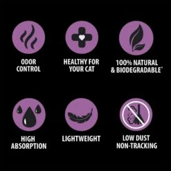 Skoon All Natural Lavender Scented Non-Clumping Cat Litter, 8-lb Bag -Cat Pet Supplies 333933 PT4. AC SS1800 V1633463990