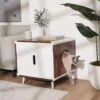 Frisco Mid-Century Modern Side Table Cat Litter Box Cover -Cat Pet Supplies 334645 MAIN. AC SS1800 V1657656875