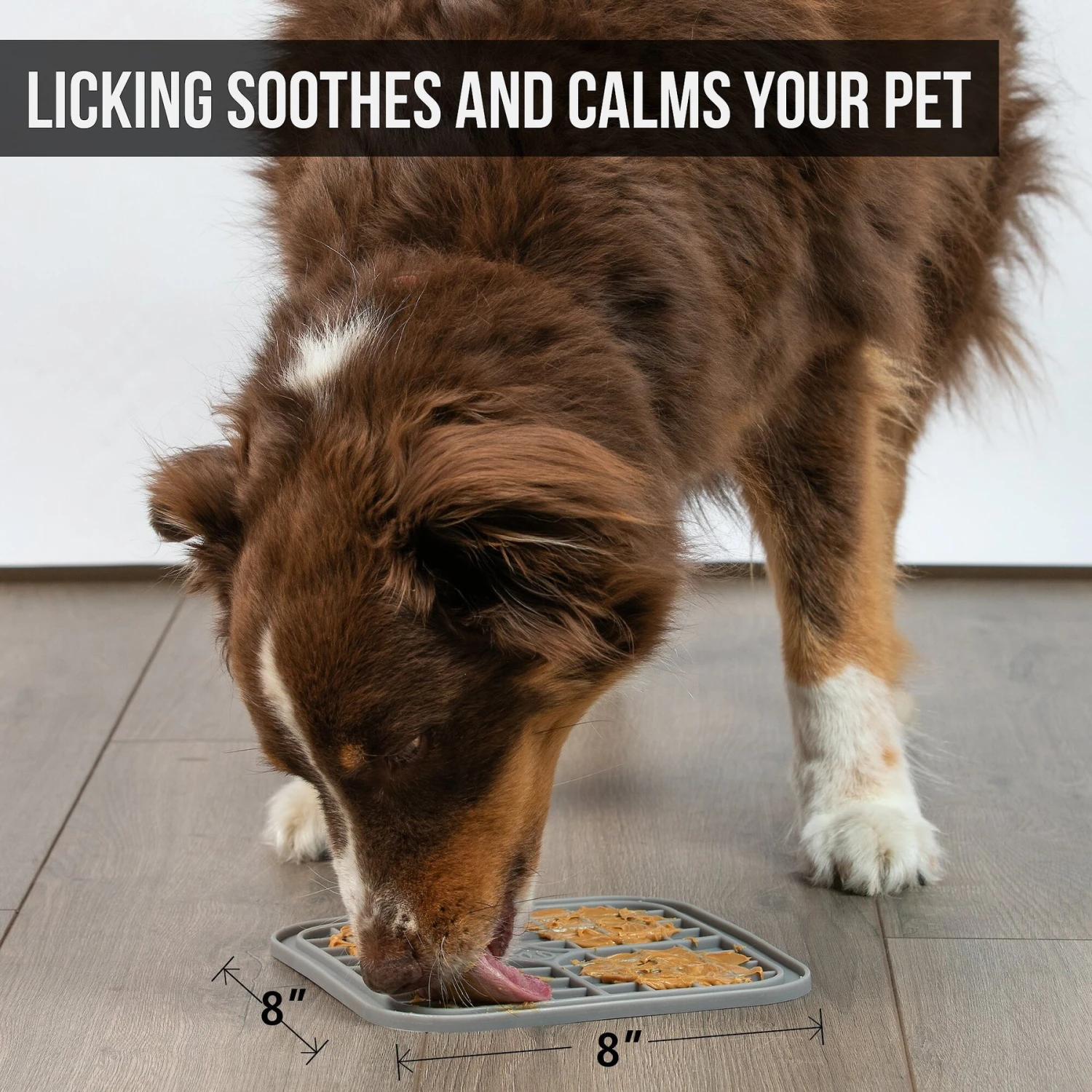 Hyper Pet IQ Enterain Dog & Cat Lick Mat, Gray 4 Hyper Pet IQ Enterain Dog & Cat Lick Mat, Gray - Image 2