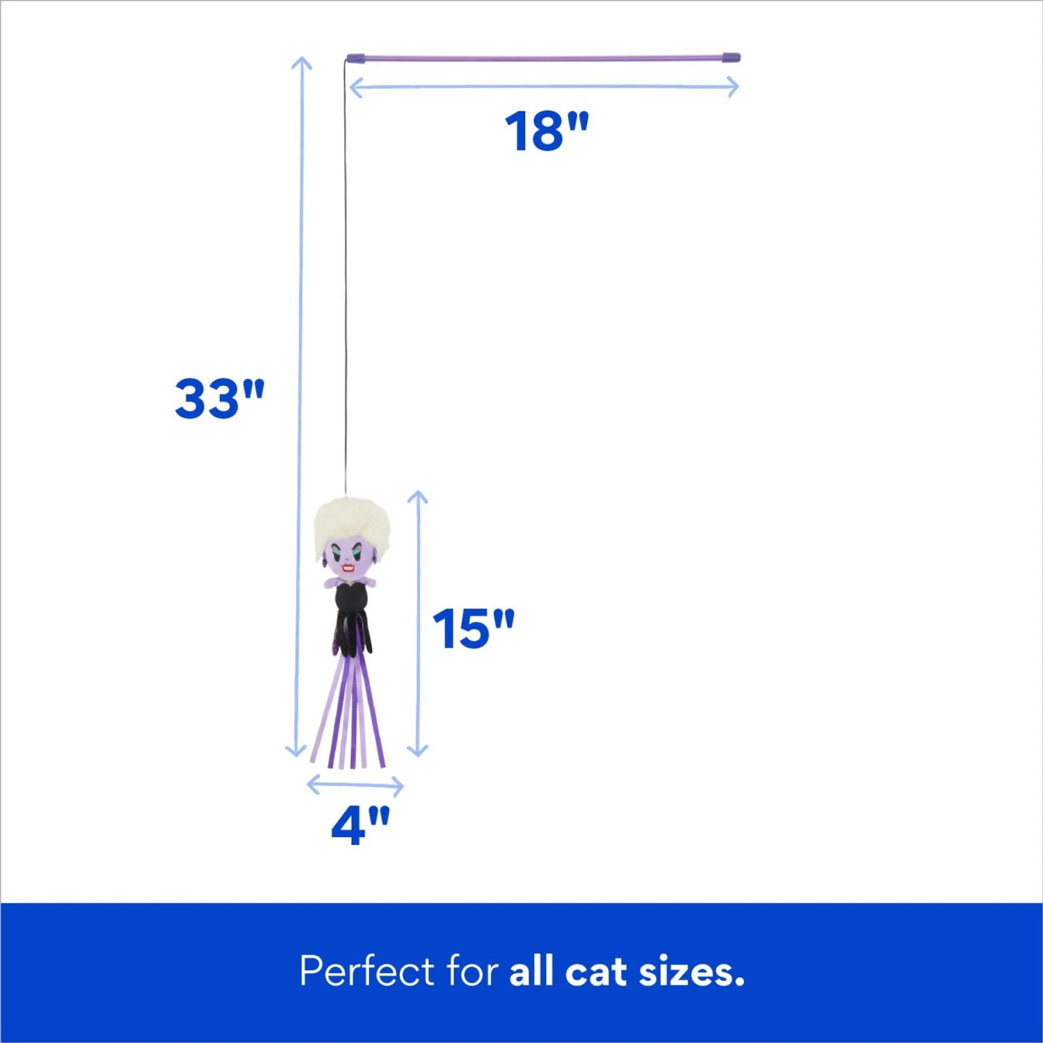 Disney Villains Ursula & Eels Teaser Cat Toy With Catnip 4 Disney Villains Ursula & Eels Teaser Cat Toy With Catnip - Image 2