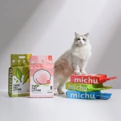 Michu Natural Clumping Flushable Tofu Cat Litter, 5.5-lbs Bag 12 Michu Natural Clumping Flushable Tofu Cat Litter, 5.5-lbs Bag -Cat Pet Supplies 344824 PT4. AC SS1800 V1635518490