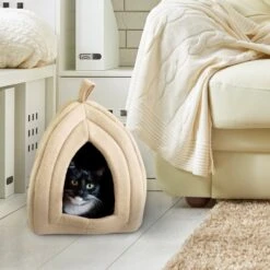 Pet Adobe Soft Enclosed Igloo Cat Bed -Cat Pet Supplies 344996 PT3. AC SS1800 V1637285829
