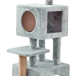 Two By Two The Empire Cat Tree, Medium, Grey 14 Two By Two The Empire Cat Tree, Medium, Grey -Cat Pet Supplies 346909 PT5. AC SS1800 V1638316356