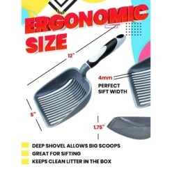 IPrimio Deep Shovel Cat Litter Scooper, X-Large -Cat Pet Supplies 352822 PT4. AC SS1800 V1642529506