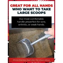 IPrimio Polished Aluminum, Cat Scooper, X-Large 12 IPrimio Polished Aluminum, Cat Scooper, X-Large -Cat Pet Supplies 352826 PT4. AC SS1800 V1642529508