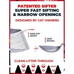 IPrimio Polished Aluminum, Cat Scooper, X-Large 13 IPrimio Polished Aluminum, Cat Scooper, X-Large -Cat Pet Supplies 352826 PT5. AC SS1800 V1642529798