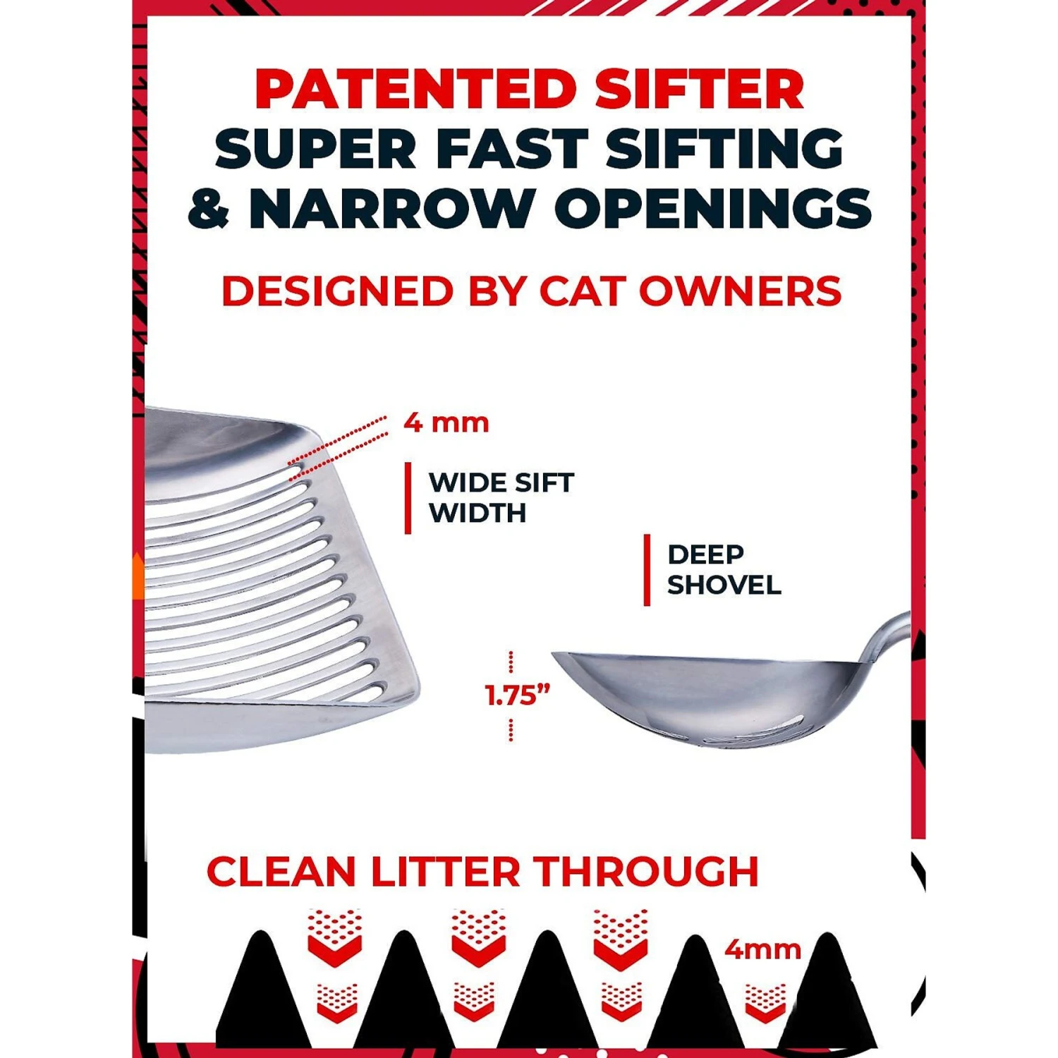 IPrimio Polished Aluminum, Cat Scooper, X-Large 8 IPrimio Polished Aluminum, Cat Scooper, X-Large - Image 6