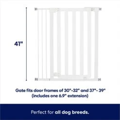 Frisco Wood & Metal Extra Tall Auto-close Dog Gate -Cat Pet Supplies 353470 PT1. AC SS1800 V1659624697