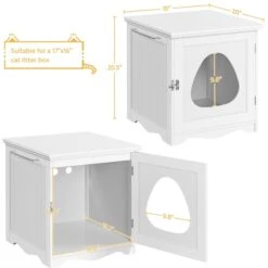 Yaheetech Washroom Bench Enclosed Cat House Cat Litter Box -Cat Pet Supplies 353531 PT2. AC SS1800 V1688150248