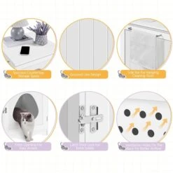 Yaheetech Washroom Bench Enclosed Cat House Cat Litter Box -Cat Pet Supplies 353531 PT3. AC SS1800 V1688149965