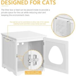 Yaheetech Washroom Bench Enclosed Cat House Cat Litter Box -Cat Pet Supplies 353531 PT4. AC SS1800 V1688149076
