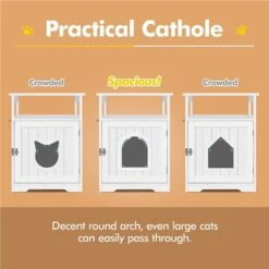 Yaheetech End Table Cat Litter Box Enclosure With Wooden Structure Open Shelf 17 Yaheetech End Table Cat Litter Box Enclosure With Wooden Structure Open Shelf -Cat Pet Supplies 354090 PT7. AC SS1800 V1639760637