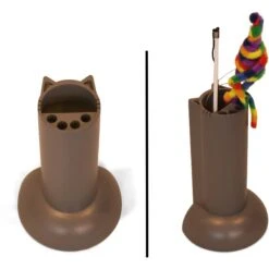 Feline Ruff Cat Teaser Wand Holder Storage Organizer, Gray -Cat Pet Supplies 354378 PT5. AC SS1800 V1641510149