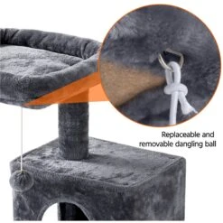 Yaheetech 3 Tiers 42-in Plush Cat Tower With Double Cat Condo -Cat Pet Supplies 358005 PT5. AC SS1800 V1642694181