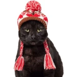 Frisco Reindeer Fair Isle Dog & Cat Pom Hat -Cat Pet Supplies 358309 PT2. AC SS1800 V1660764825