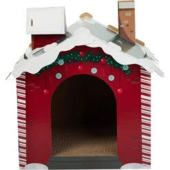 Frisco Holiday Santa's Workshop Cardboard Cat House 10 Frisco Holiday Santa's Workshop Cardboard Cat House -Cat Pet Supplies 360881 PT2. AC SS1800 V1661890134