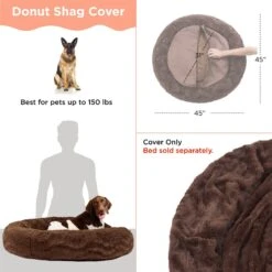Best Friends By Sheri The Original Calming Donut Cat & Dog Bed Replacement Cover -Cat Pet Supplies 361025 PT2. AC SS1800 V1641944264