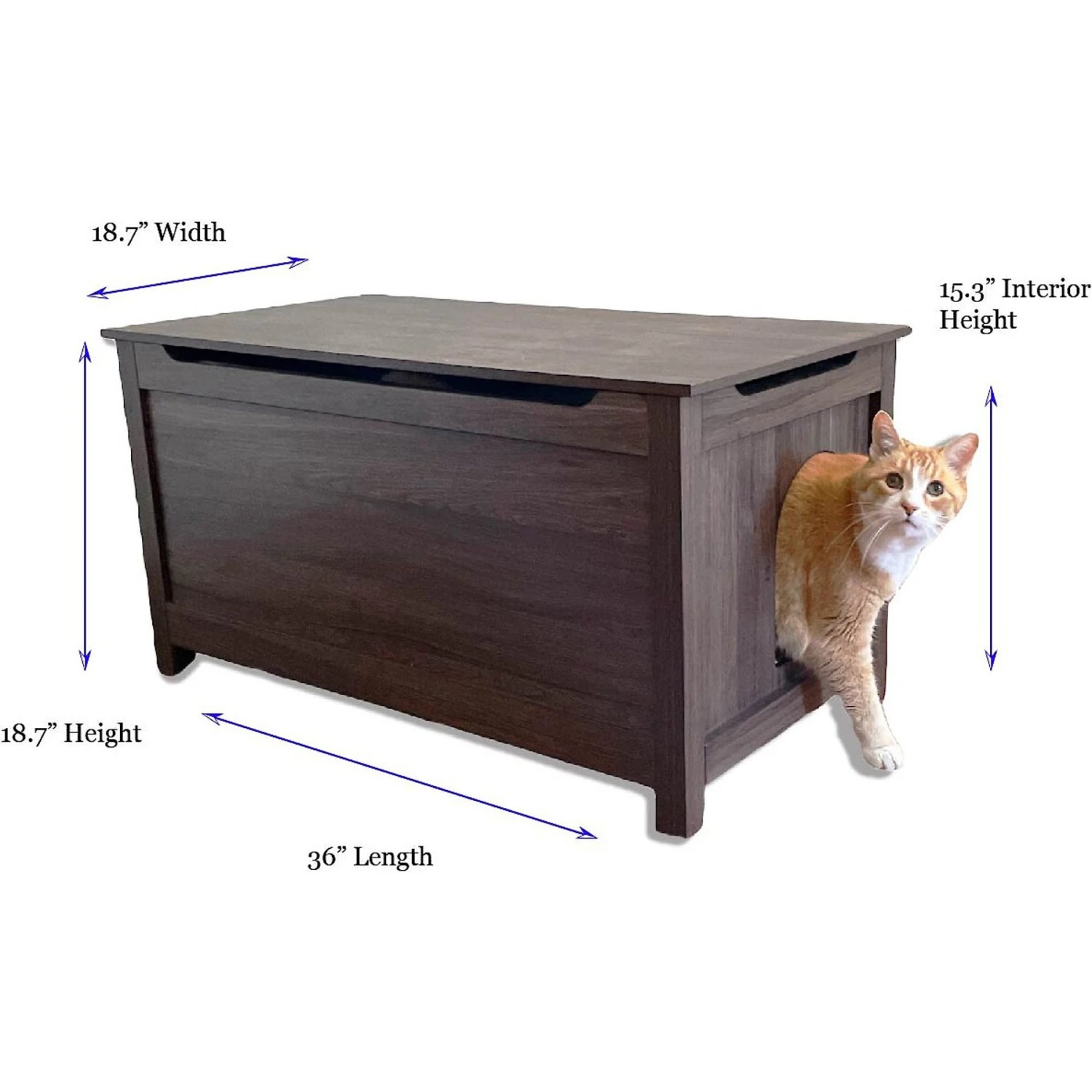 Designer Pet Products Parker Designer Wood Catbox Furniture Litter Box Enclosure, 36-in 11 Designer Pet Products Parker Designer Wood Catbox Furniture Litter Box Enclosure, 36-in - Image 9