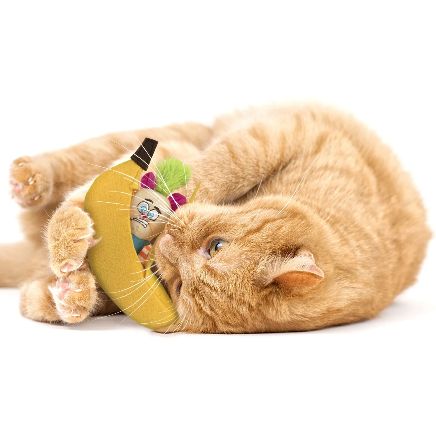 SmartyKat Playful Peeker Mouse & Banana Cat Toy, Yellow, Medium, 2 Count 6 SmartyKat Playful Peeker Mouse & Banana Cat Toy, Yellow, Medium, 2 Count - Image 4