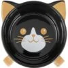 Frisco Cat Face Elevated Bamboo Non-Skid Ceramic Cat Bowl, Black, 1 Cups -Cat Pet Supplies 363383 MAIN. AC SS1800 V1657657267