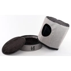 Precious Tails Home Base Circular 2-Tier Collapsible Cat Cave -Cat Pet Supplies 366629 PT7. AC SS1800 V1646091156