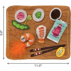 KONG Pull-A-Partz Sushi Catnip Cat Toys, 5 Count -Cat Pet Supplies 370841 PT2. AC SS1800 V1647479884