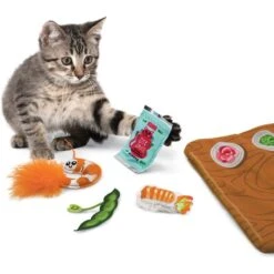 KONG Pull-A-Partz Sushi Catnip Cat Toys, 5 Count -Cat Pet Supplies 370841 PT3. AC SS1800 V1647474718