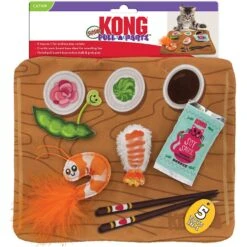 KONG Pull-A-Partz Sushi Catnip Cat Toys, 5 Count -Cat Pet Supplies 370841 PT5. AC SS1800 V1647470231