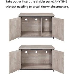 Unipaws Cat Litter Box Enclosure With Top Opening, Weathered Gray -Cat Pet Supplies 373041 PT4. AC SS1800 V1650098824