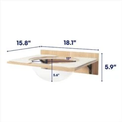 Frisco Acrylic Bowl Wall Mounted Cat Wall Shelf -Cat Pet Supplies 373439 PT1. AC SS1800 V1673462108