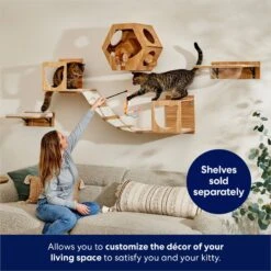 Frisco Cat Silhouette With Bridge Wall Mounted Cat Wall Shelves -Cat Pet Supplies 373441 PT3. AC SS1800 V1675692703
