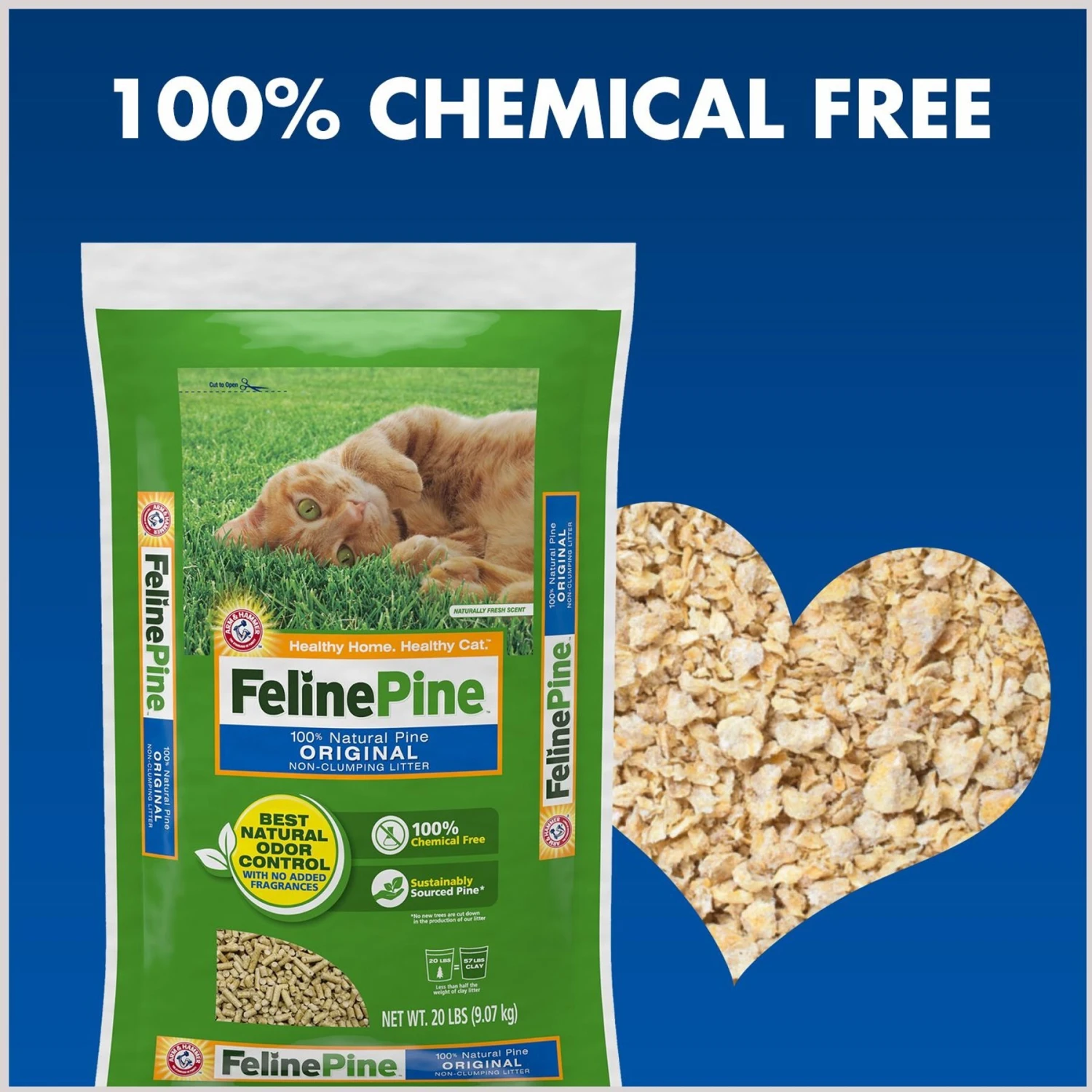 Feline Pine Original Non-Clumping Wood Cat Litter 4 Feline Pine Original Non-Clumping Wood Cat Litter - Image 2