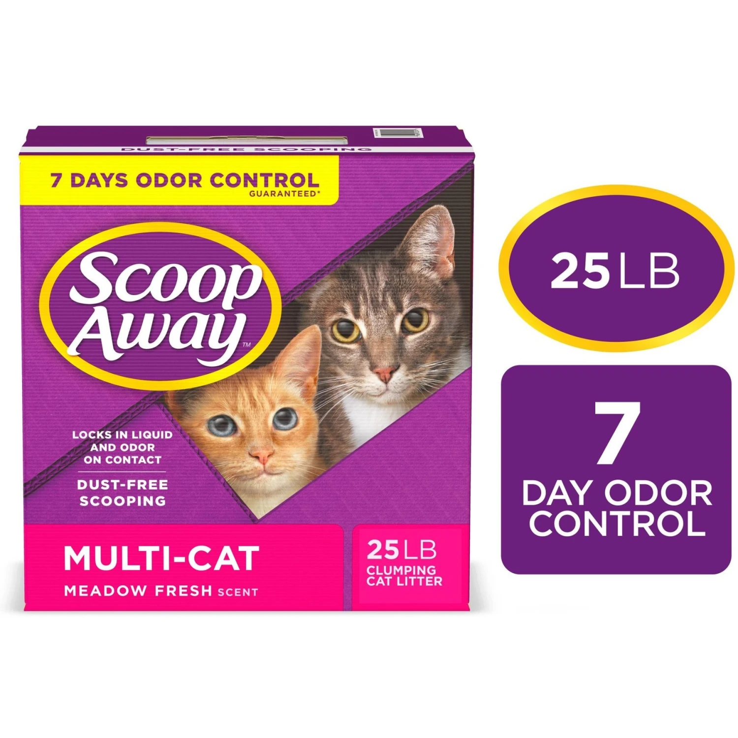 Scoop Away Multi-Cat Meadow Fresh Scented Clumping Clay Cat Litter 3 Scoop Away Multi-Cat Meadow Fresh Scented Clumping Clay Cat Litter