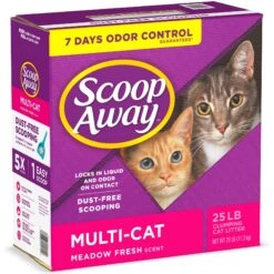 Scoop Away Multi-Cat Meadow Fresh Scented Clumping Clay Cat Litter 19 Scoop Away Multi-Cat Meadow Fresh Scented Clumping Clay Cat Litter -Cat Pet Supplies 49010 PT8. AC SS1800 V1584460324