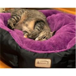 Armarkat Soft Cat Bed, Purple & Black, Large -Cat Pet Supplies 515662 PT4. AC SS1800 V1649346992