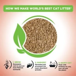 World's Best Multi-Cat Unscented Clumping Corn Cat Litter -Cat Pet Supplies 52450 PT3. AC SS1800 V1685653313