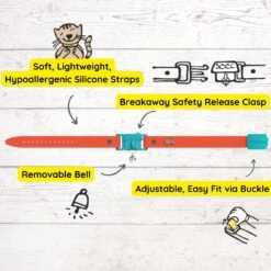 Kittyrama Breakaway Adjustable With Bell Cat Collar -Cat Pet Supplies 534230 PT4. AC SS1800 V1652979415