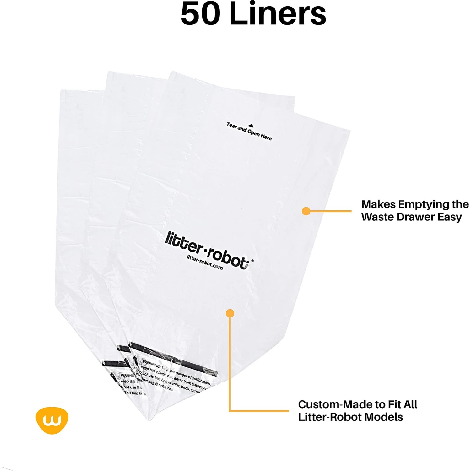 Litter-Robot Cat Litter Box Waste Drawer Liners 5 Litter-Robot Cat Litter Box Waste Drawer Liners - Image 3