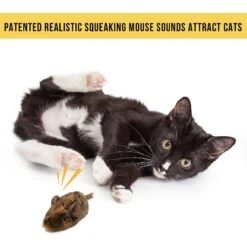 Pet Zone Play-N-Squeak MouseHunter Cat Toy With Catnip -Cat Pet Supplies 55741 PT2. AC SS1800 V1583765065