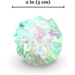 SunGrow Entertainment Clear Mylar Indoor Cat & Ferret Crinkle Balls & Chase Toy, 2-in, 12 Count -Cat Pet Supplies 575422 PT6. AC SS1800 V1676384453