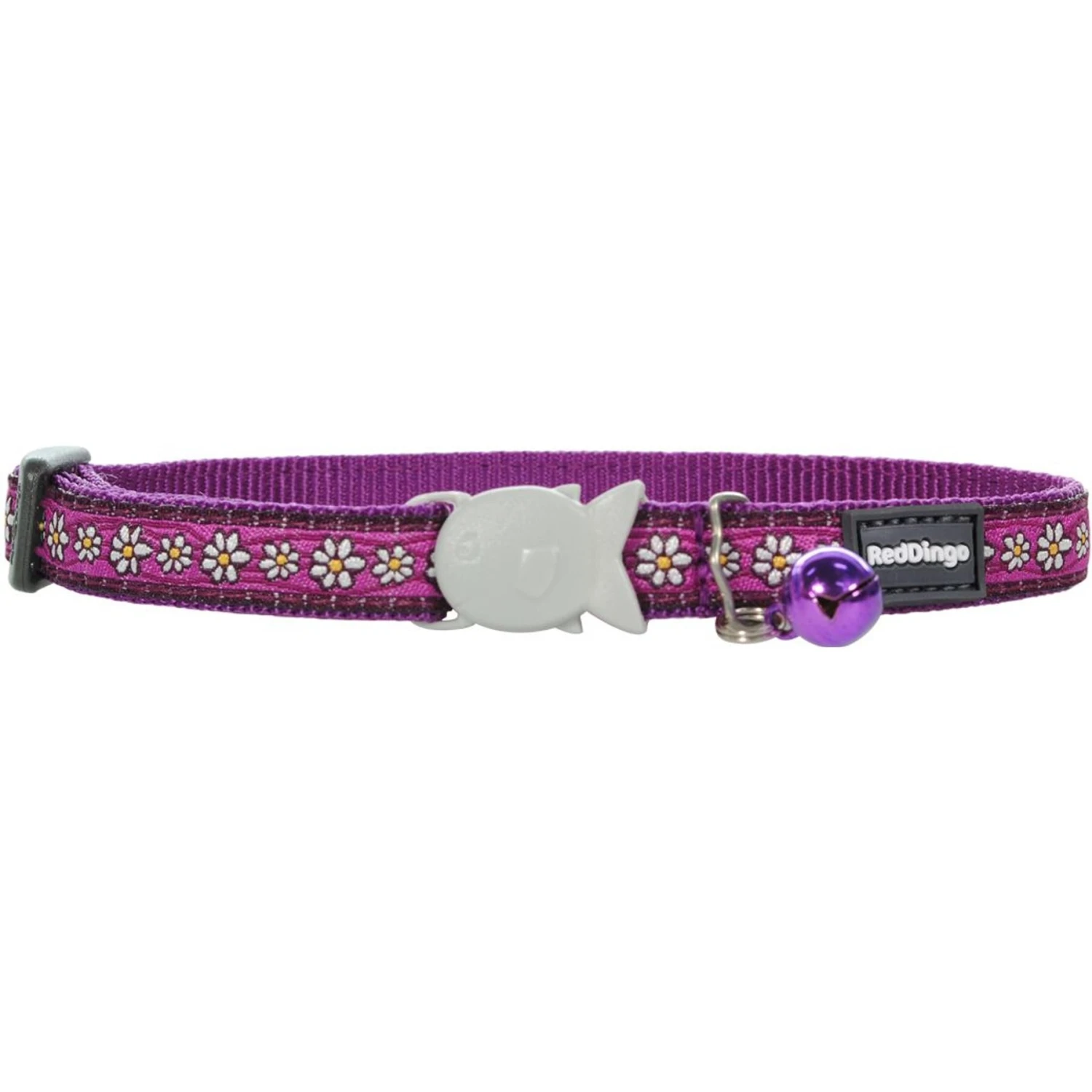 Red Dingo Daisy Chain Nylon Breakaway Cat Collar With Bell 4 Red Dingo Daisy Chain Nylon Breakaway Cat Collar With Bell - Image 2