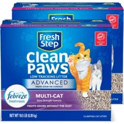 Fresh Step Advanced Clean Paws Multi Cat Litter, 18.5-lb Box, 2 Count -Cat Pet Supplies 605118 PT6. AC SS1800 V1695149067