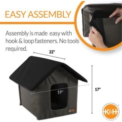 K&H Pet Products Outdoor Unheated Kitty House Cat Shelter -Cat Pet Supplies 611894 PT1. AC SS1800 V1659483702