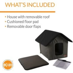 K&H Pet Products Outdoor Unheated Kitty House Cat Shelter -Cat Pet Supplies 611894 PT2. AC SS1800 V1659483701