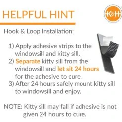 K&H Pet Products Thermo-Kitty Sill Cat Window Perch -Cat Pet Supplies 612094 PT4. AC SS1800 V1659490822