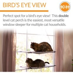K&H Pet Products Window Double Lounger Cat Perch, Natural, 12x23-in -Cat Pet Supplies 613518 PT3. AC SS1800 V1661973432