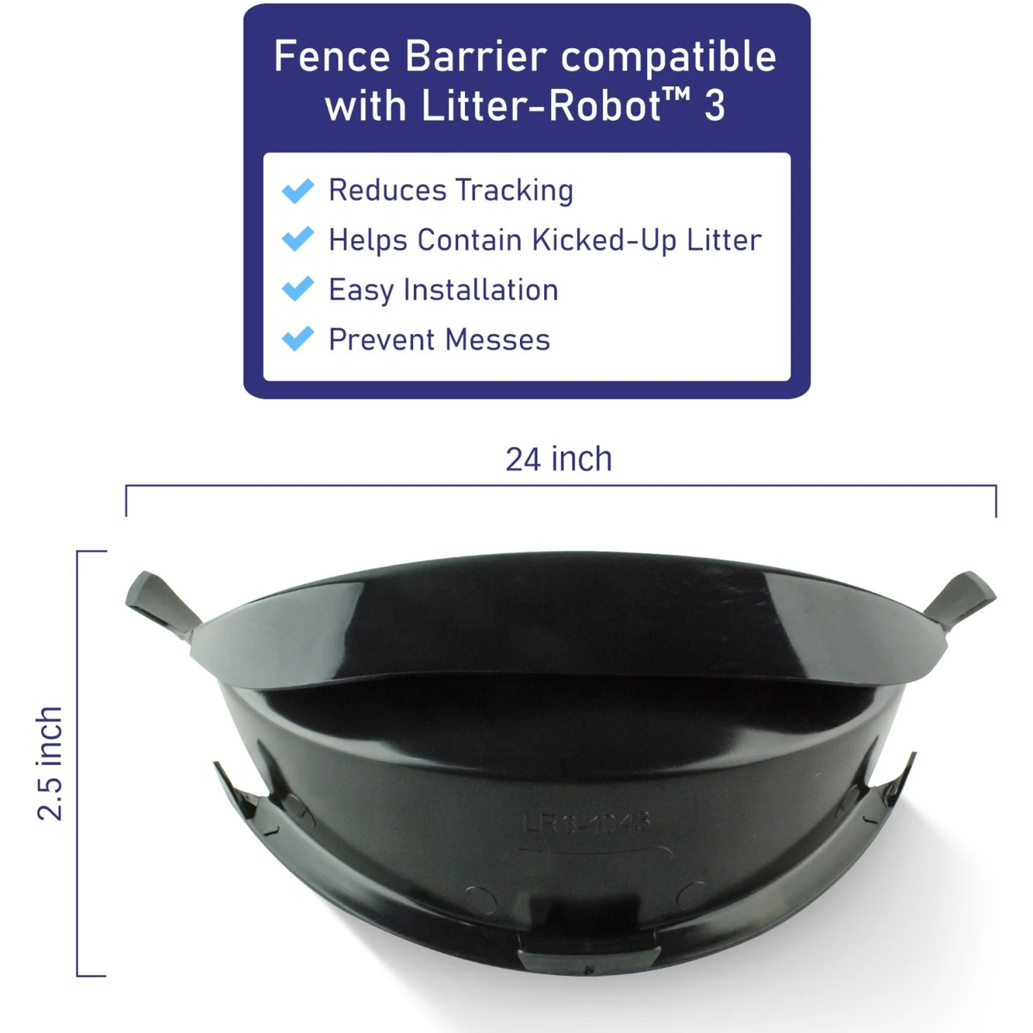 Pet Standard Fence & Litter Barrier Compatible With Litter-Robot 3 Cat Litter Box Mat 4 Pet Standard Fence & Litter Barrier Compatible With Litter-Robot 3 Cat Litter Box Mat - Image 2