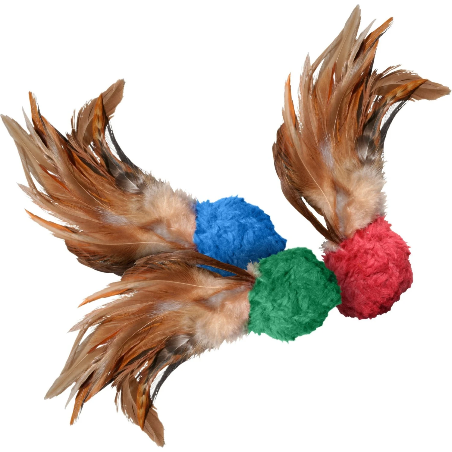 KONG Naturals Crinkle Ball With Feathers Cat Toy, Color Varies 3 KONG Naturals Crinkle Ball With Feathers Cat Toy, Color Varies