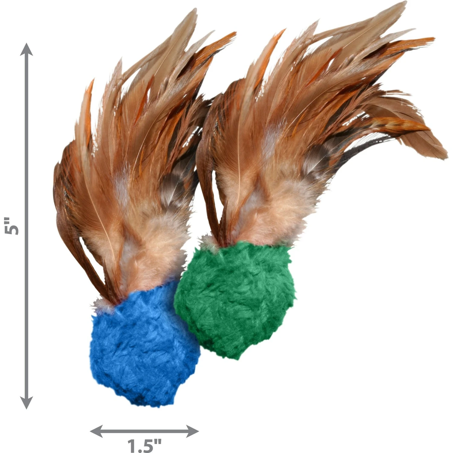 KONG Naturals Crinkle Ball With Feathers Cat Toy, Color Varies 5 KONG Naturals Crinkle Ball With Feathers Cat Toy, Color Varies - Image 3